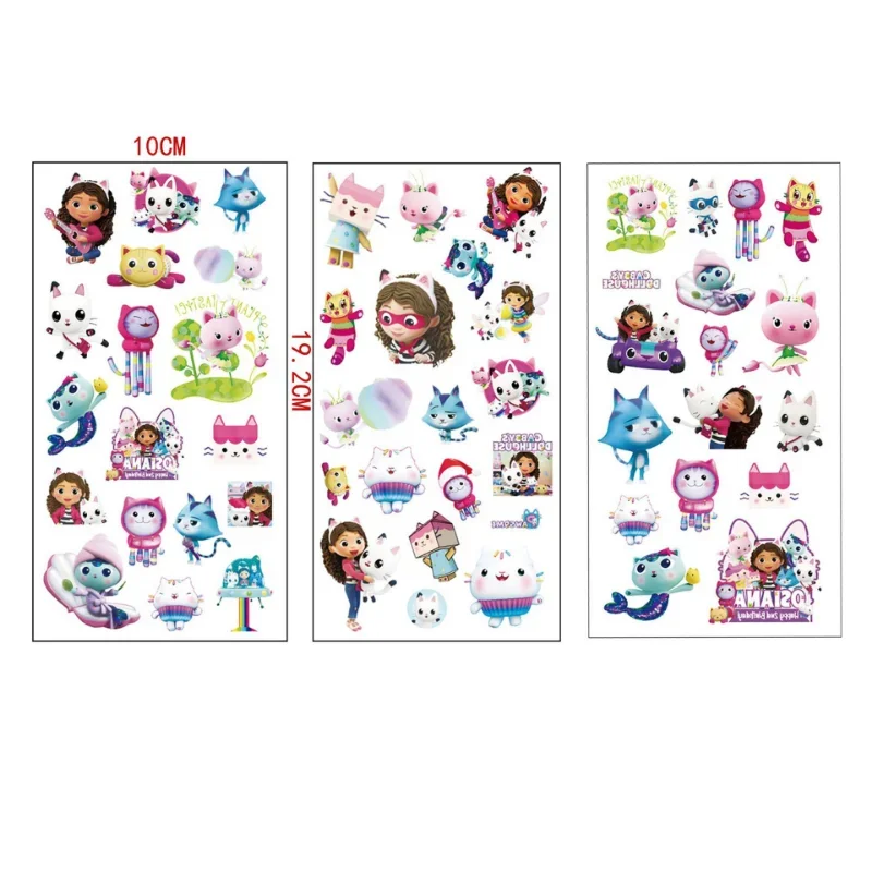 Kids Toys Home - 3pcs New Gabby Dollhouse Sticker Cats