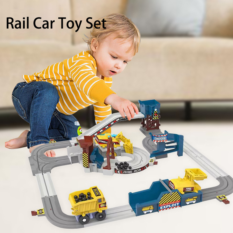 Sandbox Play Set - Adventure Powered Mine Cart Track Racing