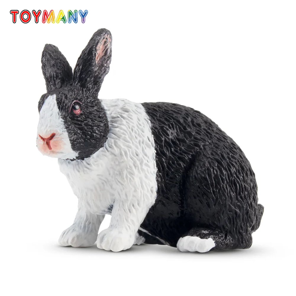 Kids Toys Variety - Toymany Simulation Dutch Rabbit Wildlife Animal