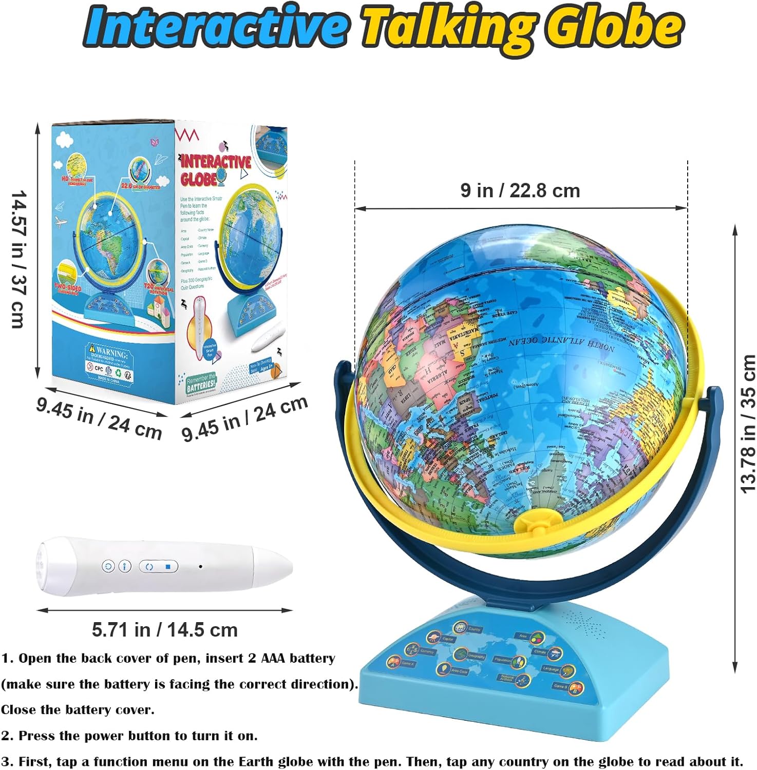 Interactive Globe for Kids Age - Kids Toys Home ulasan dan harga