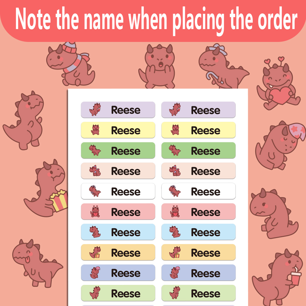 Personalized Colorful Dinosaur - Kids Toys Names ulasan dan harga