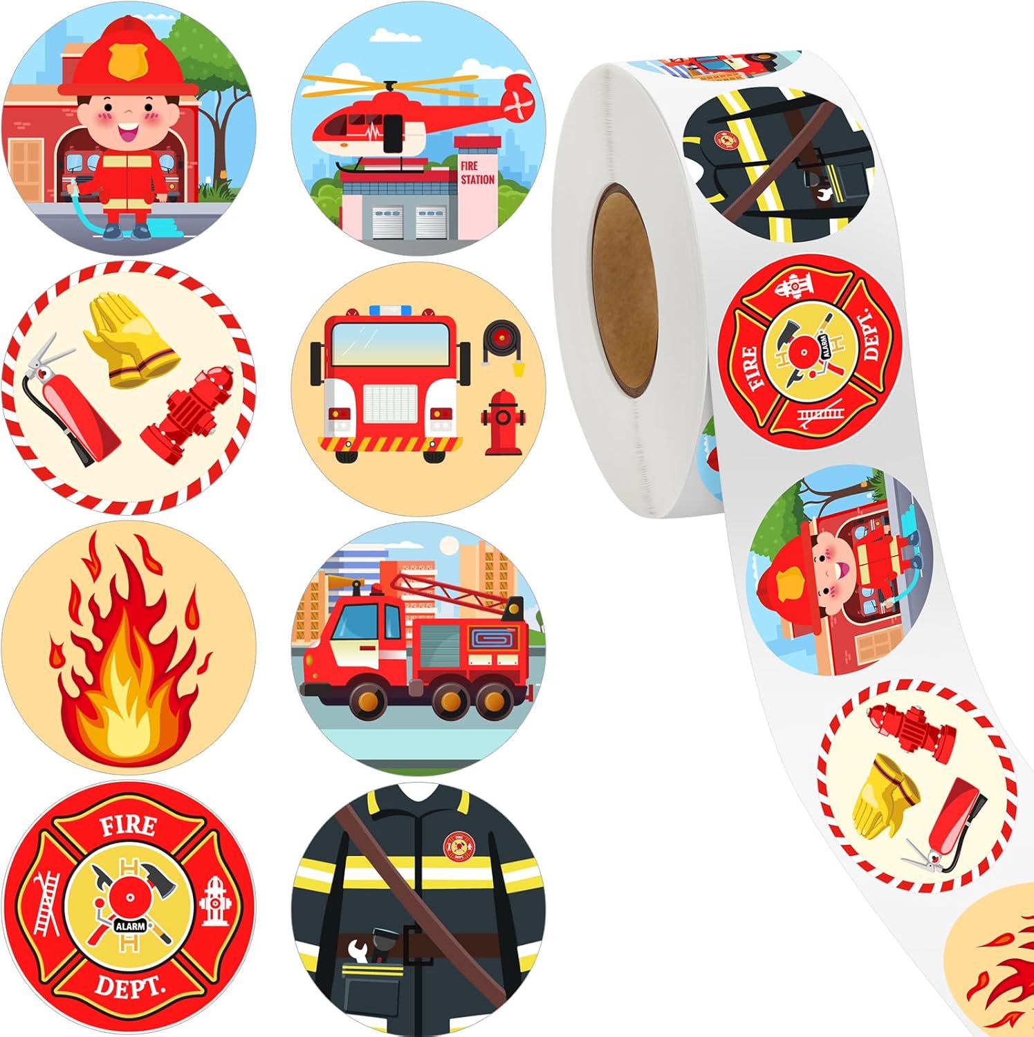 500Pcs Police Stickers Firefig - Kids Toys Names ulasan dan harga