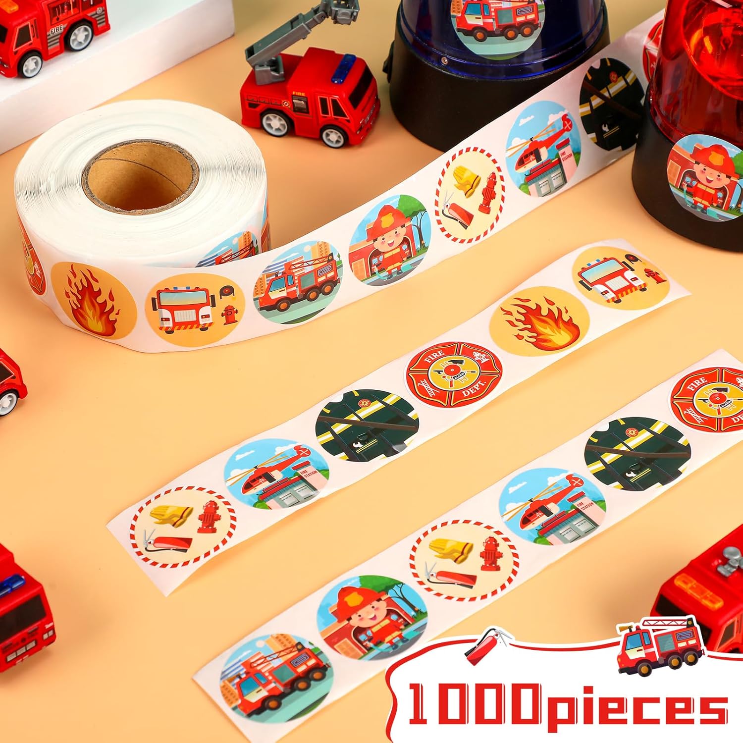 500Pcs Police Stickers Firefig - Kids Toys Names ulasan dan harga