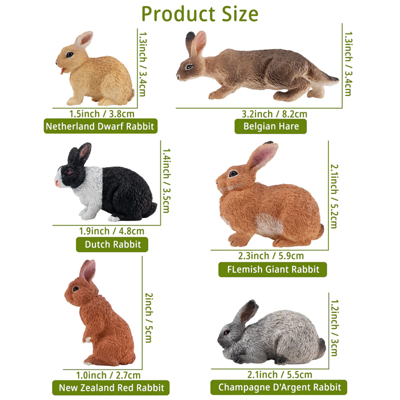 12Pcs Simulation Rabbit Farm A - Kids Toys Variety ulasan dan harga
