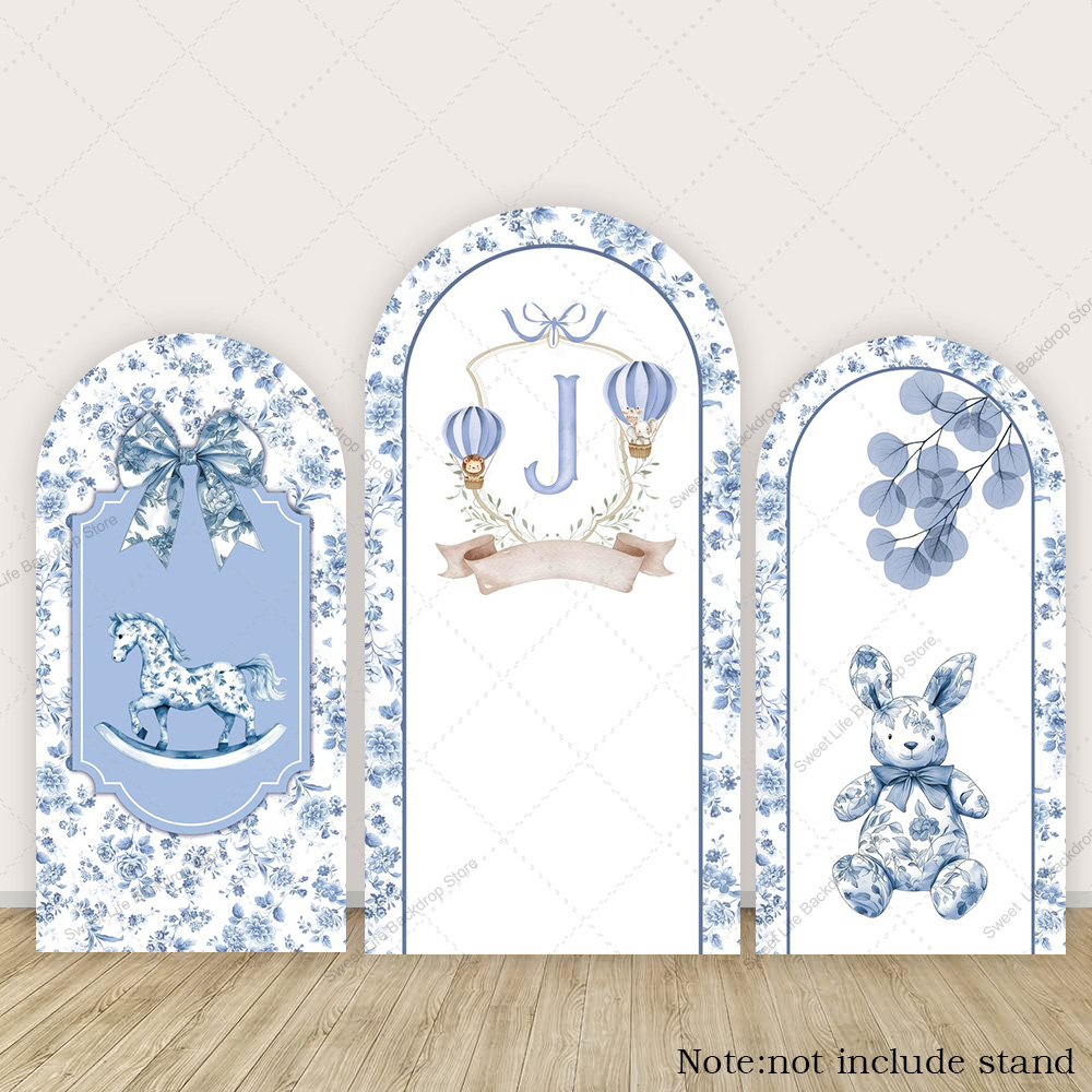 Blue Green Floral Bow Arch Bac - Kids Toys Names ulasan dan harga