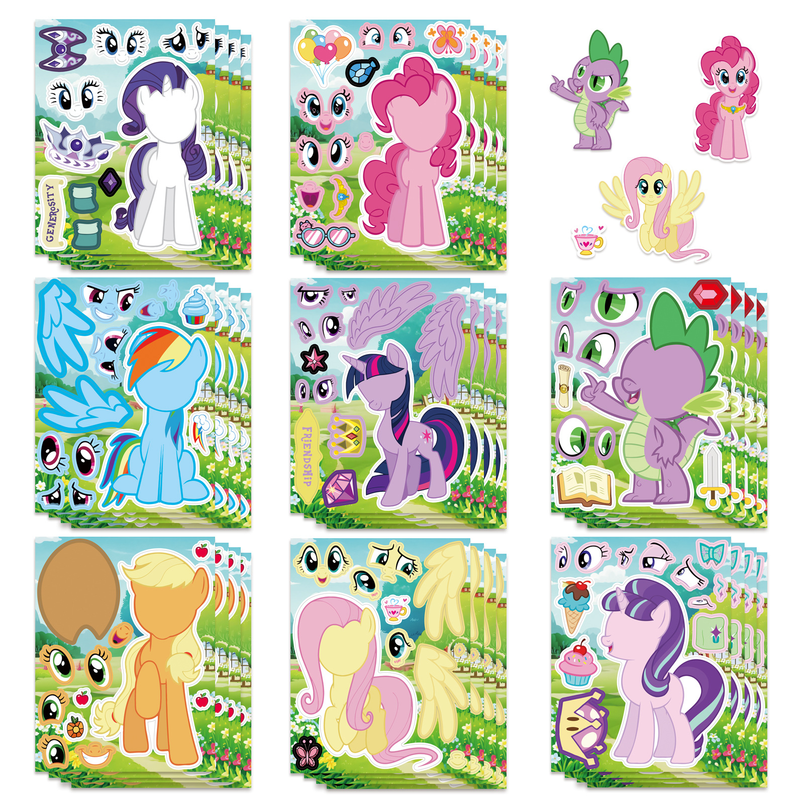 8/16PCS My Little Pony Sticker - Kids Toys Png ulasan dan harga