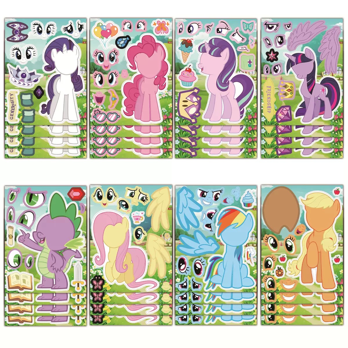 8/16PCS My Little Pony Sticker - Kids Toys Png ulasan dan harga